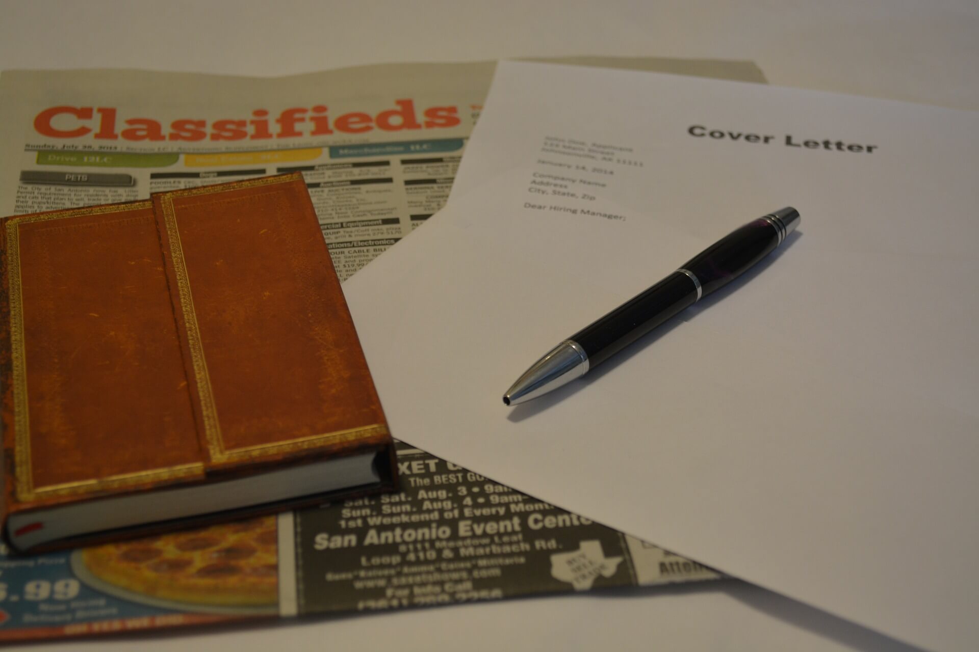 Writing an analytical essay in a notebook
